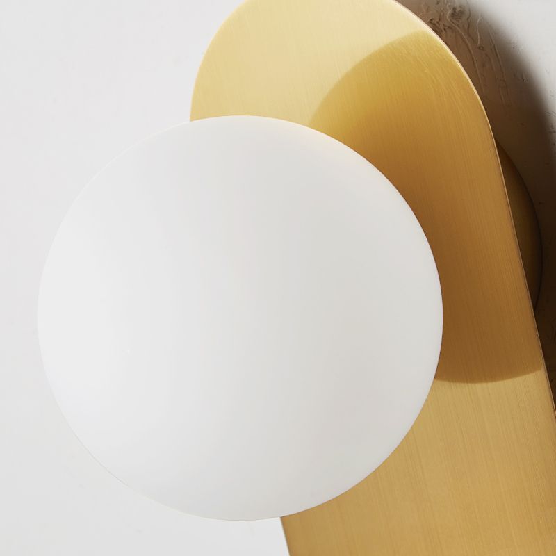 Glass Ball Shape Wall Light Modern Style Single Light Wall Light Sconce