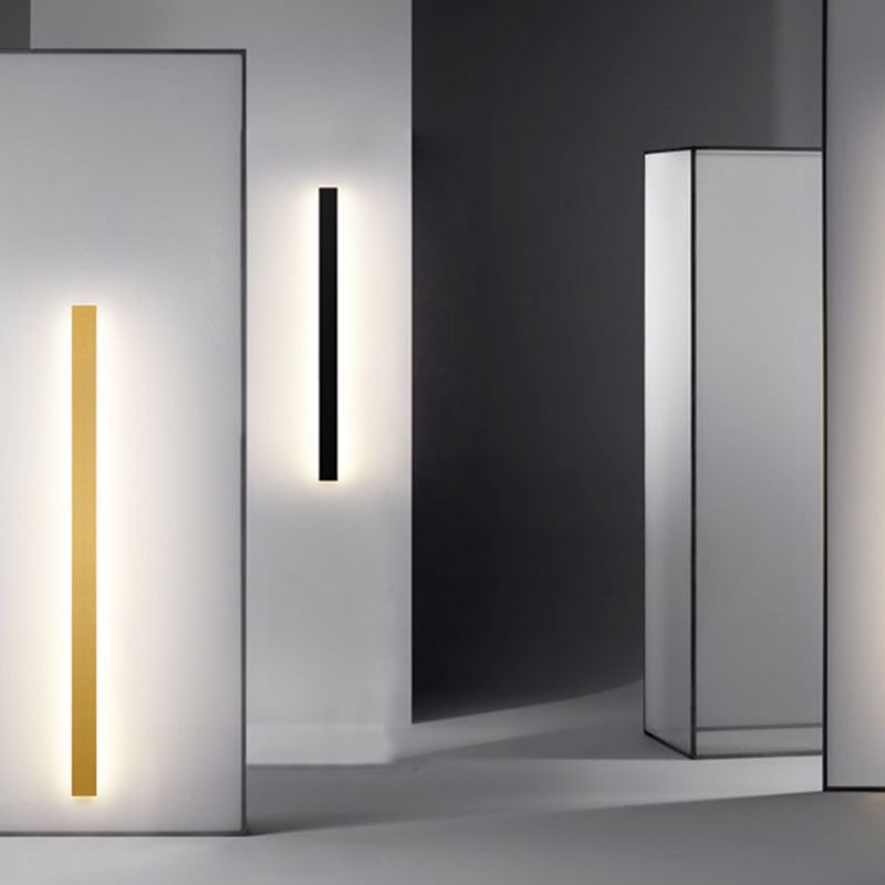 Luz de pared de forma lineal de metal Modern 1 Luz de la pared de luz montada en la pared