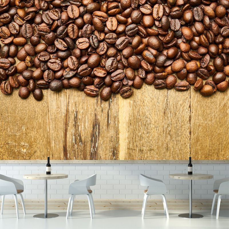 Coffee Beans Wall Murals for Coffee Shop Decoration Custom Size, Waterproofing