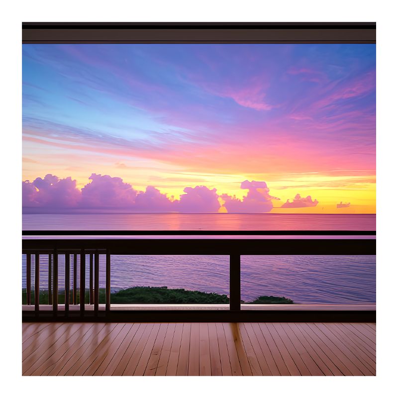 Illustrated Landscape Pattern Mural Moistureproof for Living Room and Bedroom Decoration