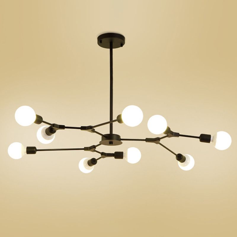 Nordisch minimalistischer Stil Kronleuchter Licht Multi -Lichter Bäste Offenen Glühbirnen -Beleuchtung Anhänger für Schlafzimmer Esszimmer