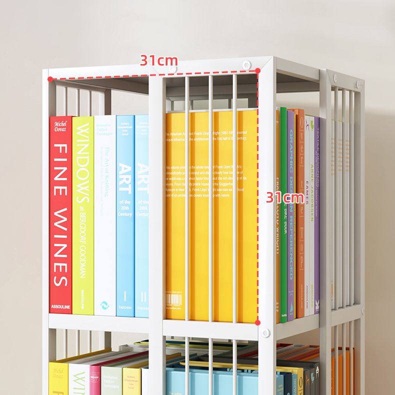 Modern Metal Bookshelf Standard Closed Back Shelf Vertical Bookcase