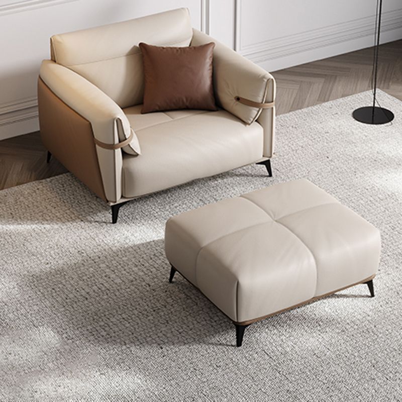 Contemporary Pillow Top Arm Sectional Genuine Leather Sectional Sofa