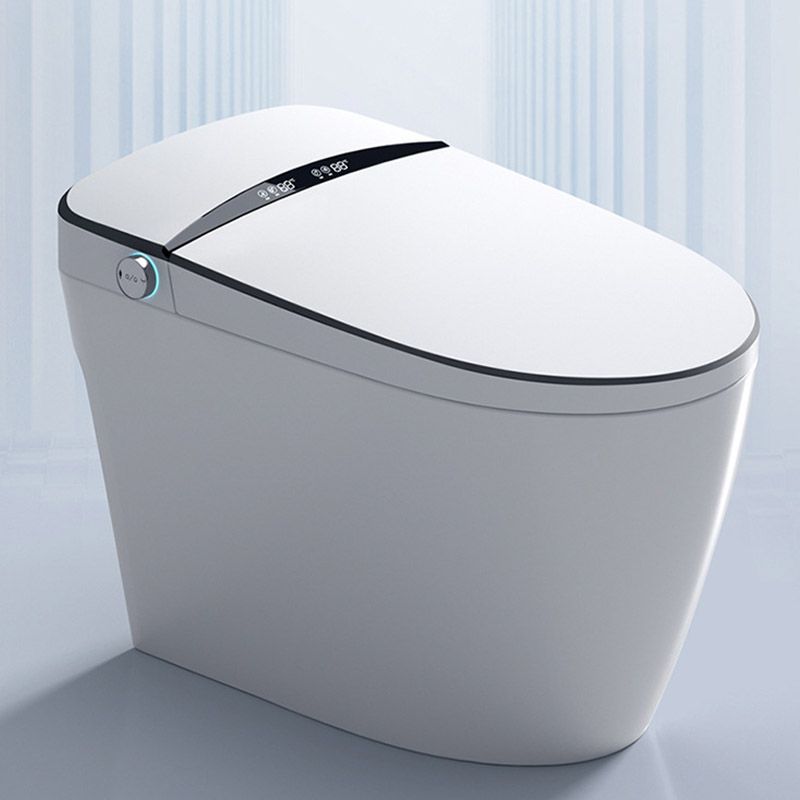 Modern Skirted White Concealed Tank Toilet ABS Floor Mounted Flush Toilet with Seat