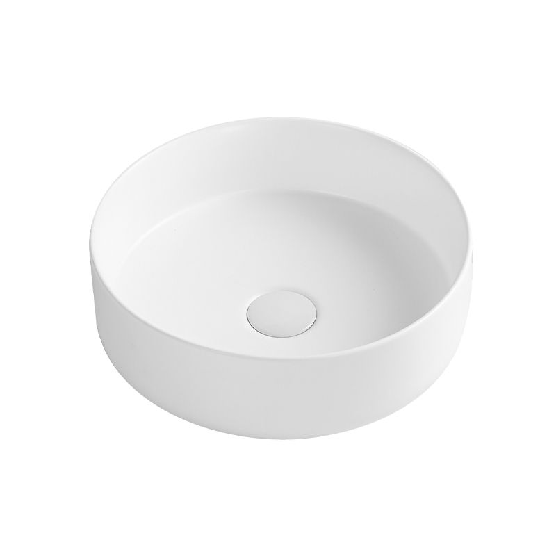 Modern Round Wash Stand Ceramic Table Installation Bathroom Sink