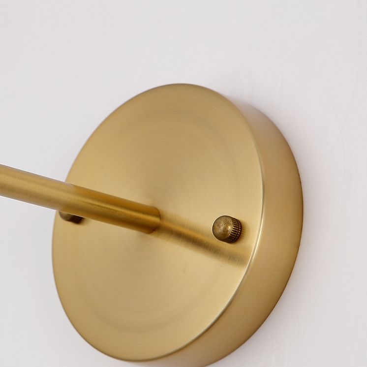 Modern Luxury Globe Wall Sconce 1-Light Wrought Iron LED Wall Light for Living Room