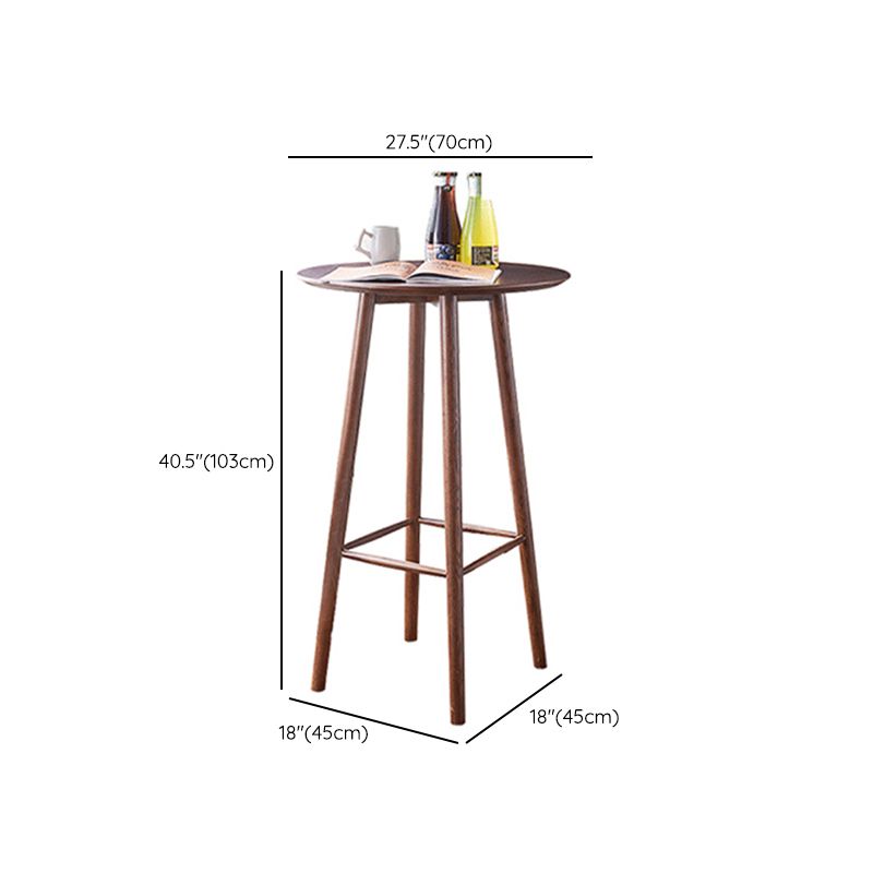 Indoor Contemporary Bar Dining Table Round Solid Wood Bar Table