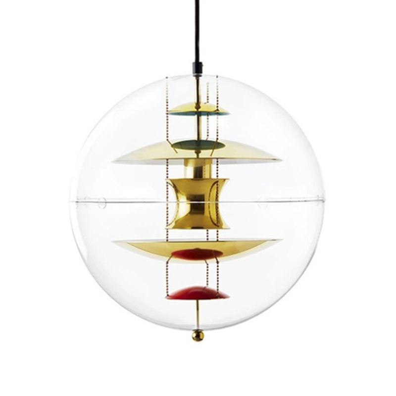 Moderne minimalistische 1 leichte Anhänger Beleuchtung kreativer Sphäre klarer Glas Drop Anhänger für Wohnzimmer