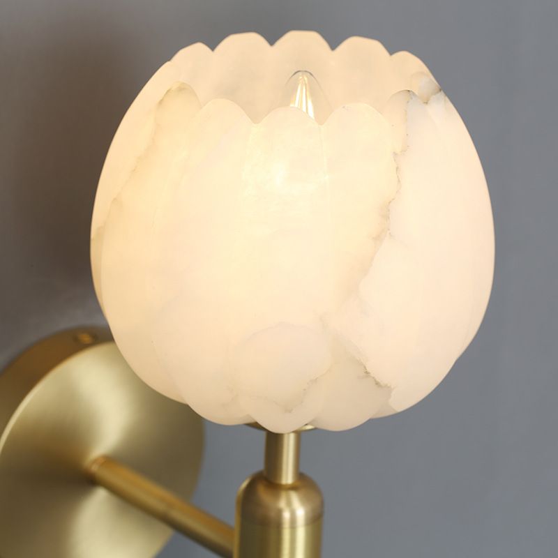 Modern Brass Wall Light Gold 12.5" High Wall Sconce Fixture for Bedroom