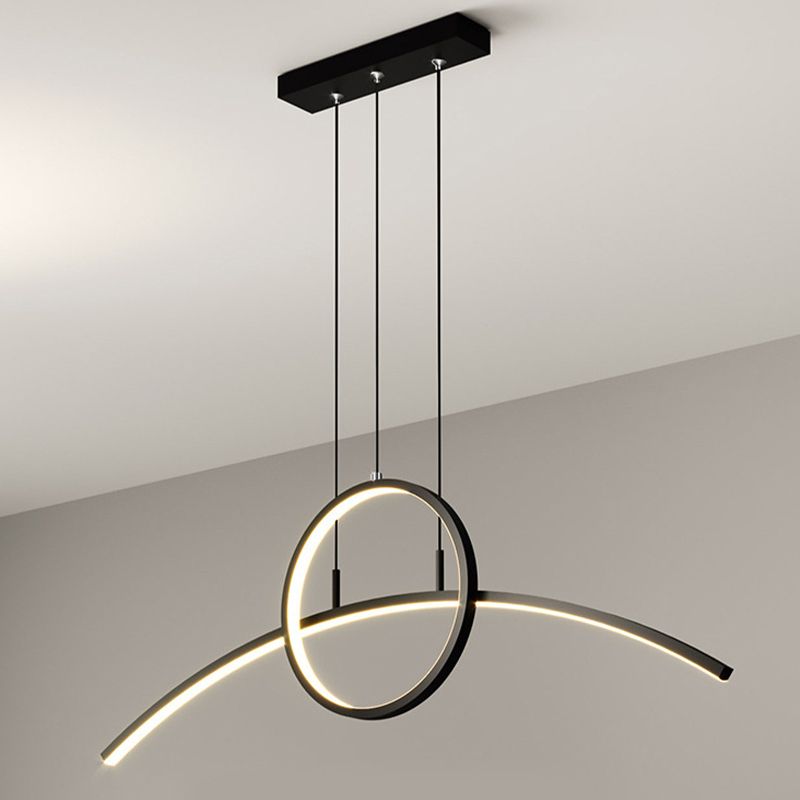 Metal Geometric Chandelier Light Fixtures Contemporary 2 Lights Pendant Light Kit