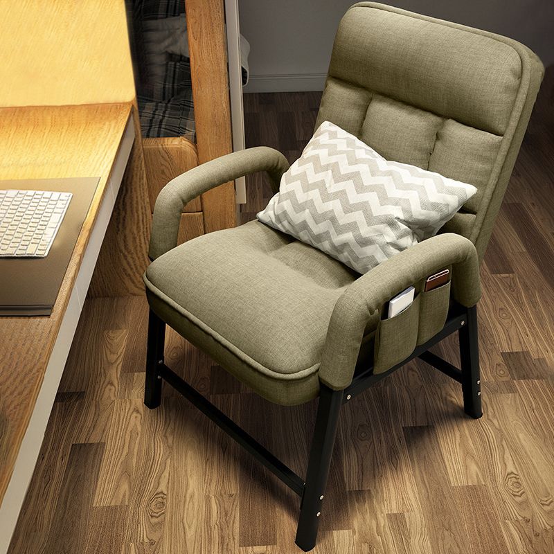 Linen Blend Convertible Chair with Storage for Apartment Chair