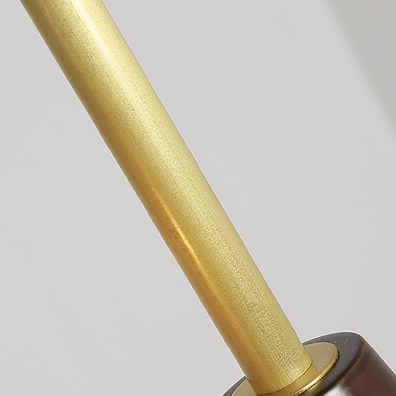 Salle à manger suspendue lampe nordique en noyer en bois clair avec une petite teinte en verre