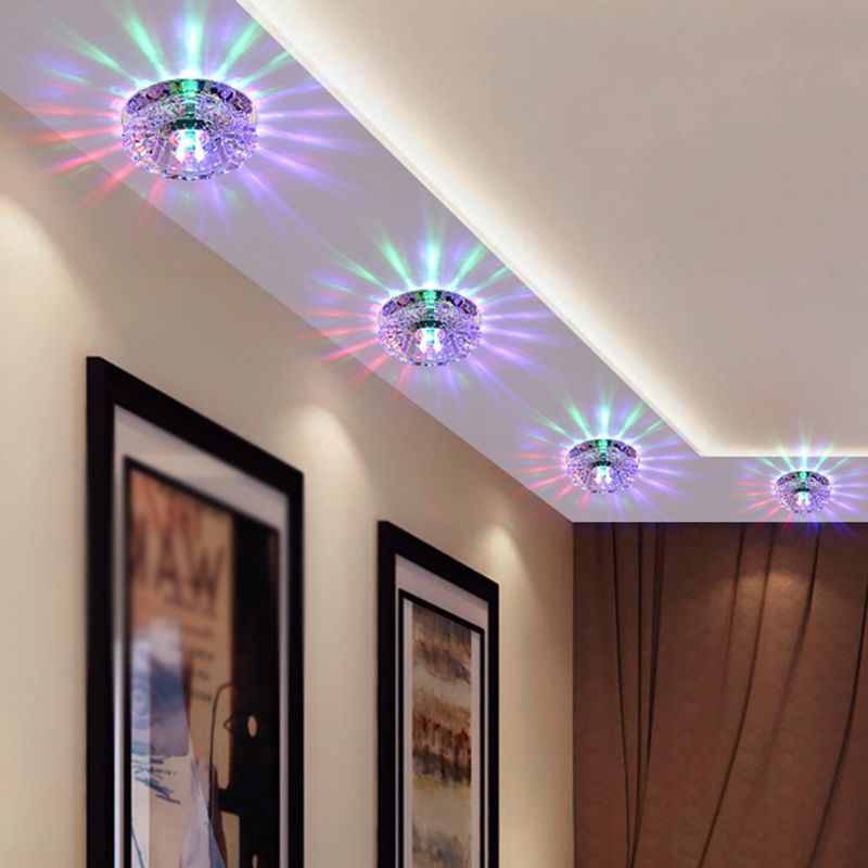 Plafond circulaire Mont à chasse d'eau moderne en acier inoxydable avec trou 2-3,5 '' Dia pour l'allée