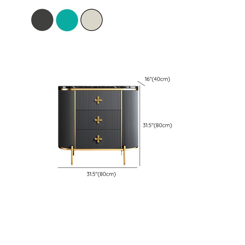 Wooden Dresser Glam Horizontal Storage Chest with Metal Legs