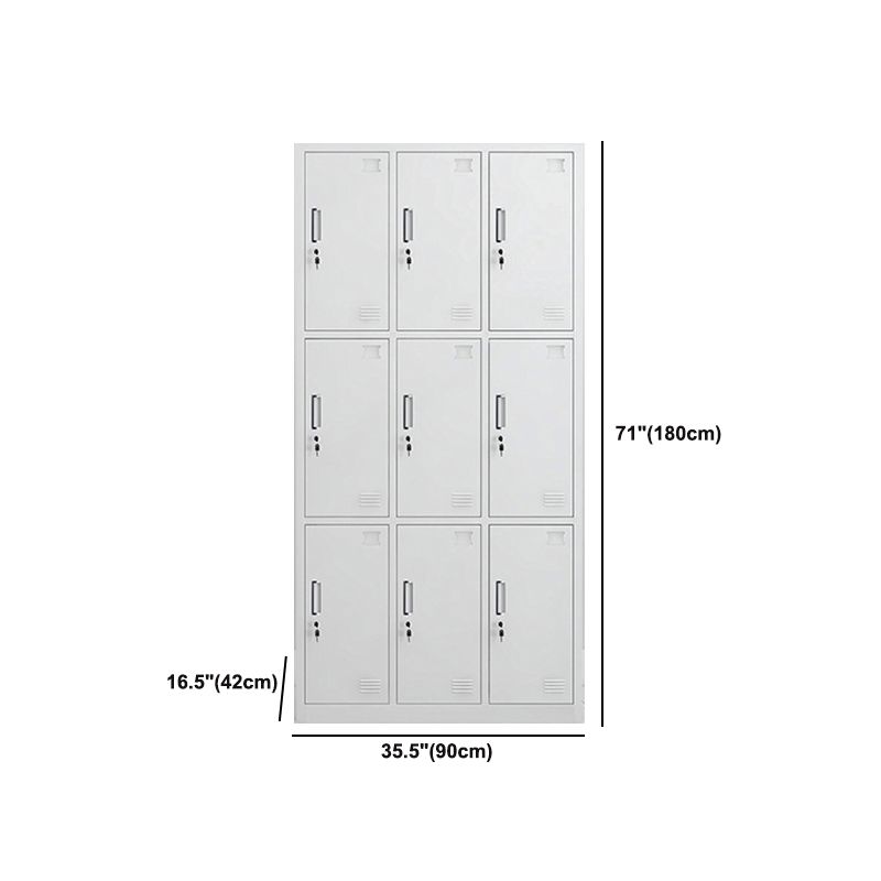 Modern Style Wardrobe White Metal Wardrobe Closet with Locks