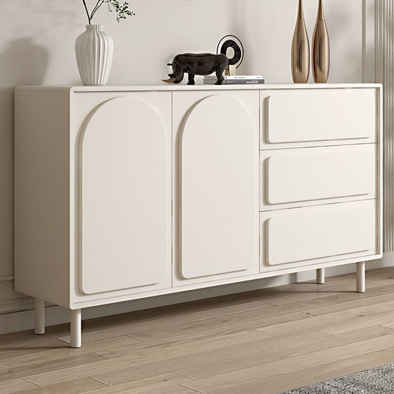 37.4"Tall White Wooden Cabinet , 3- Drawer Rectangle Accent Cabinet