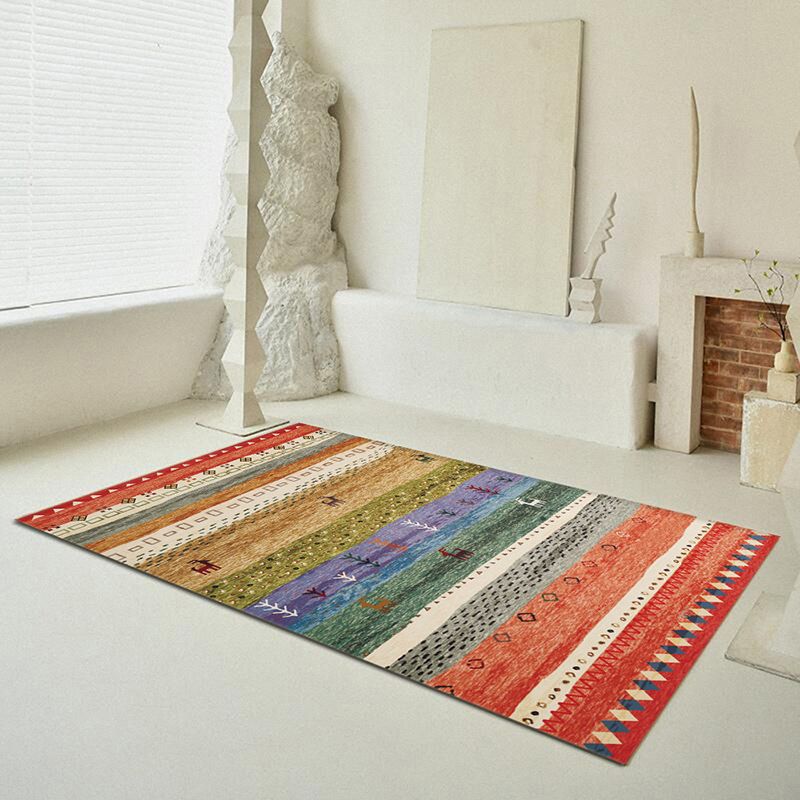 Retro Bohemian Carpet Indoor Carpet Stain Resistant Carpet for Living Room
