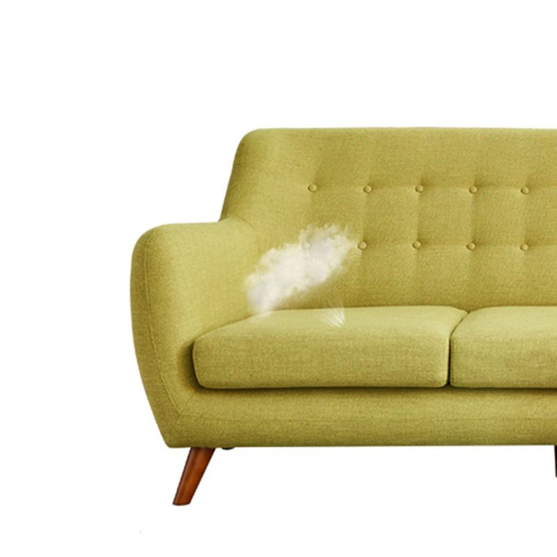 Contemporary Tight Back  Fabric Settee Square Arm Standard Sofa