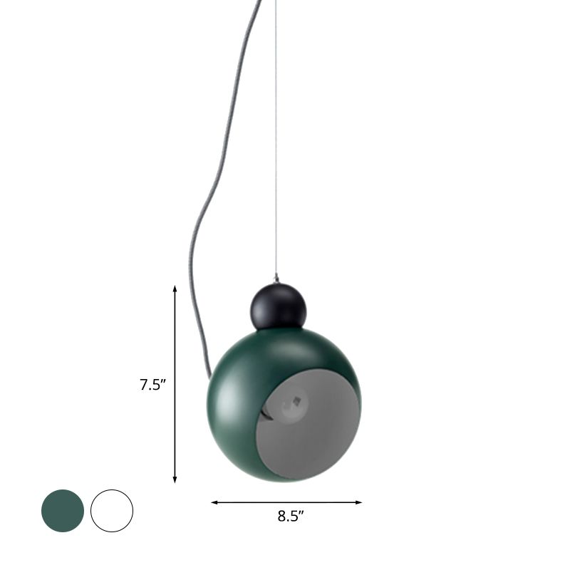 Lámpara colgante colgada con estilas con estilo nórdico 1 Luz de la sala de estar de la sala de estar en verde/blanco