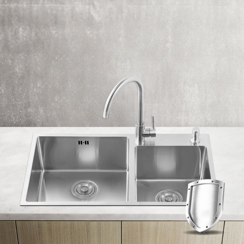 Stainless Steel Kitchen Sink Contemporary Double Bowl Kitchen Sink