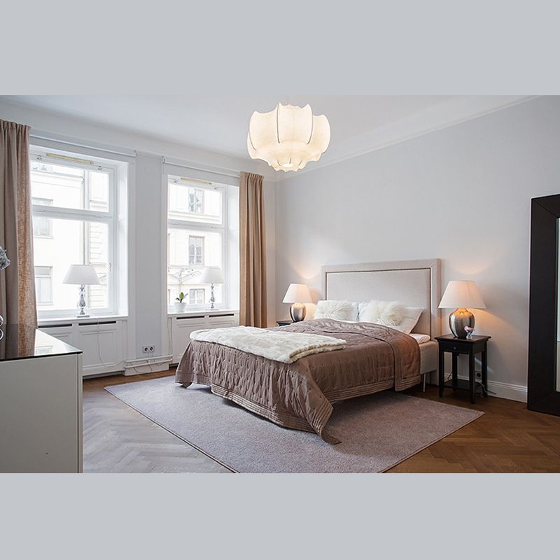 Lantaarnstof Suspensie Hanglamp Lichte Noordse stijl Witte hanglamp Lamp