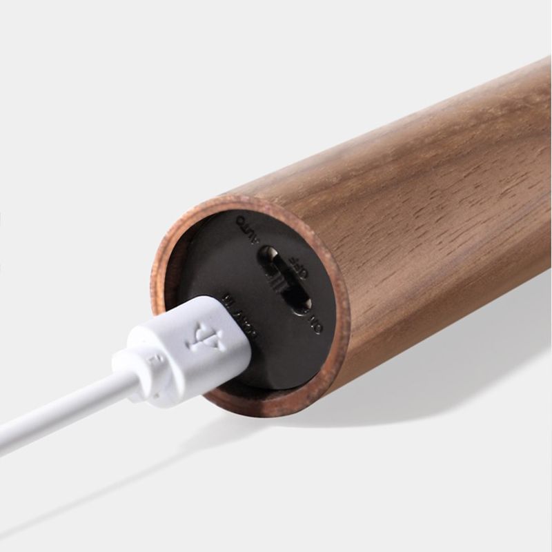 Wood Cylinder Wall Sconce Lighting Modern Style 1 Light Wall Lamps