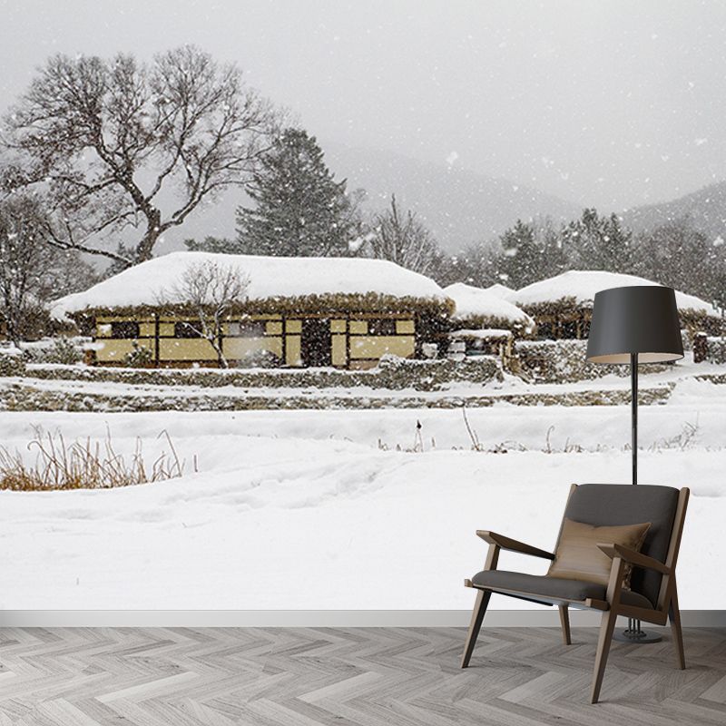 Environment Friendly Resistant Mural Wallpaper Village Living Room Wall Mural