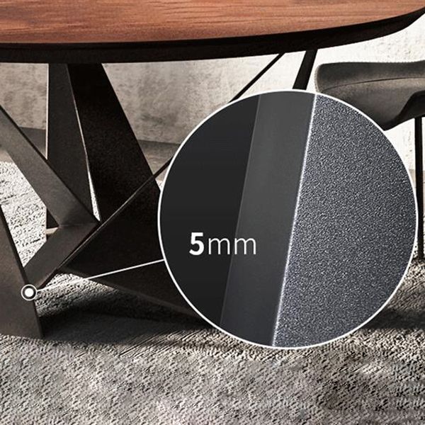 Contemporary Dining Table Round Solid Wood Dinner Table for Home Kitchen Dinner