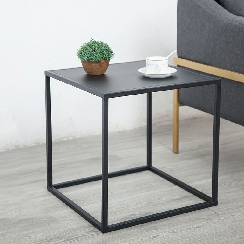 Mid-Century Metal End Slide Table Minimalist Frame Sofa Corner Table