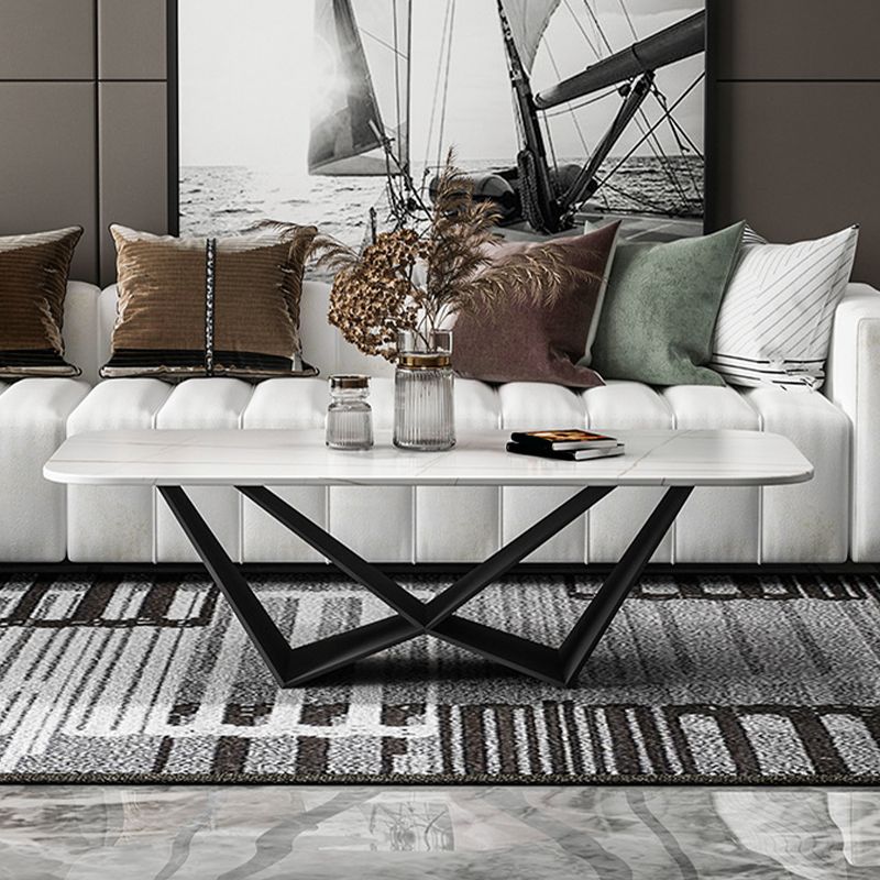Slate Top Coffee or End Table Abstract Coffee Table, 17.71" High
