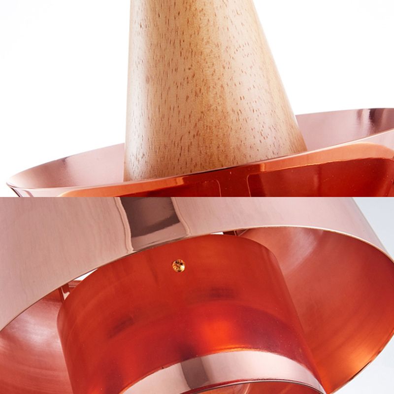1 cabezal de comedor de comedor Luz con tono de metal cónico