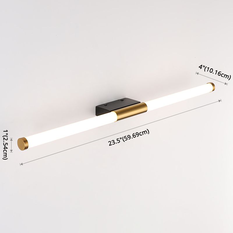 Tube metalen wand gemonteerd licht Simplicity Style LED goudzwart wandlamp armatuur