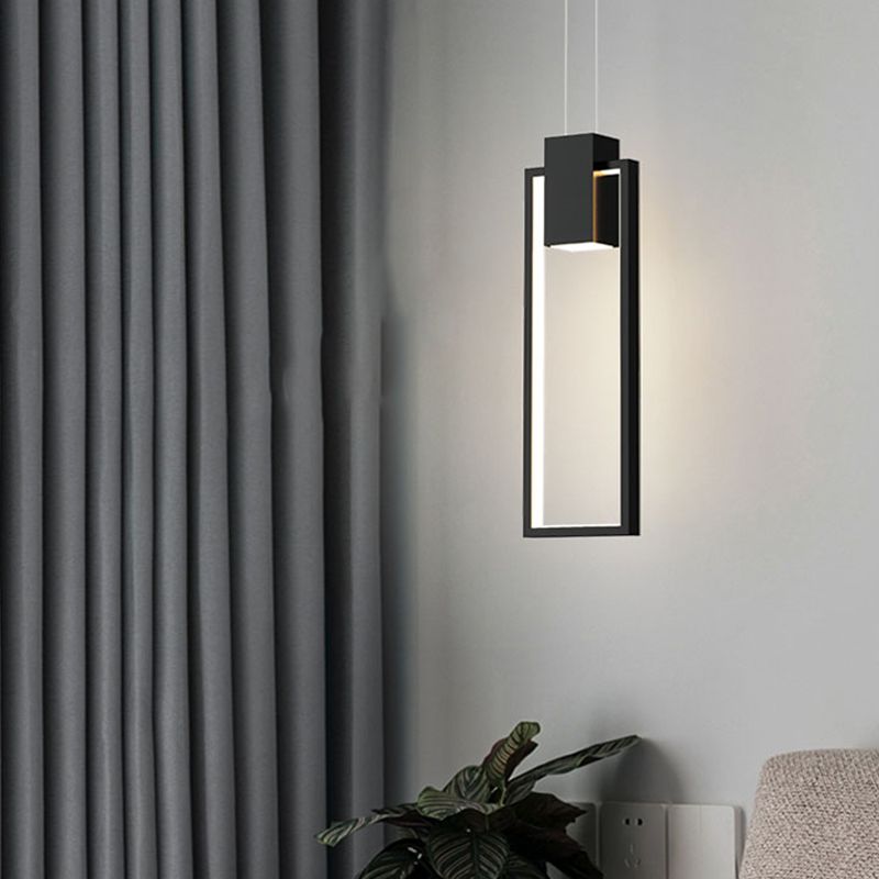 Zeitgenössischer Stil Rechteck Form Pendelleuchten Metallhängelampen