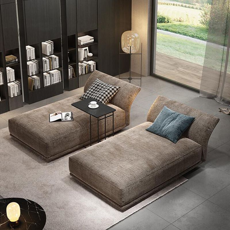Contemporary Upholstered Chaise Lounge Armless Arms Lounge Chair