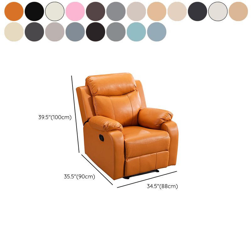 Modern 34.64" Wide Standard Swivel Rocker Leather Recliner Chair