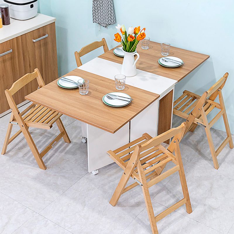 Modern 1/2/3/4/5/6/7 Pieces Foldable Dinette Set Engineered Wood Dining Table Set