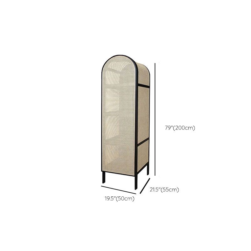 Modern Style Wardrobe Cabinet Solid Wood Wardrobe Armoire with Shelves