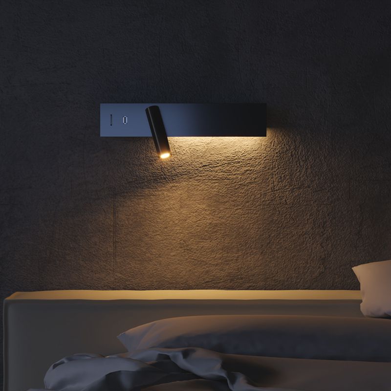 Lámparas de pared LED rectangulares ajustables lámparas de aplanque de metal de estilo moderno