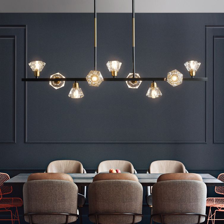 Torpedo Hanging Island Lights Ultra-Contemporary Crystal Chandelier Lighting Fixtures for Restaurant