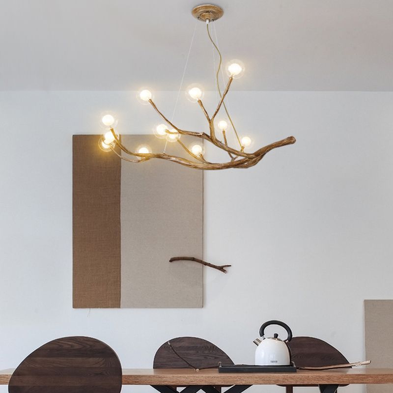Branch Chandelier Light Fixture Modern Designer Glass Pendant Lighting for Restaurant