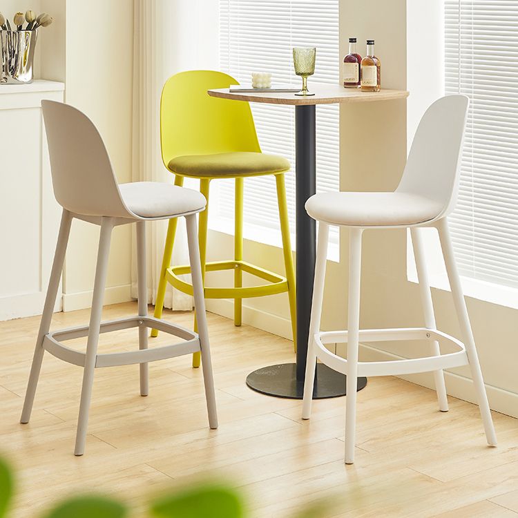 Modern Style Bar Stool Backrest Plastic Bar Stools for Dining Room