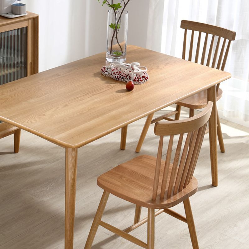 Modern Table with Solid Wood Rectangle Dining Table for Kitchen