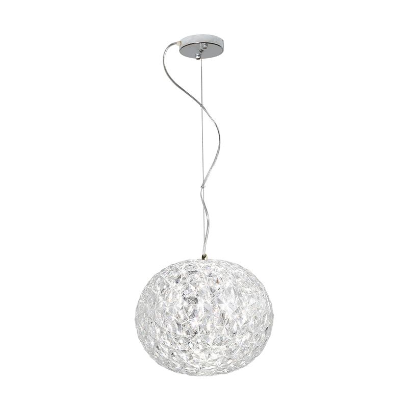 Luz de techo colgante global LED Techo de cristal transparente contemporáneo Luz colgante para comedor