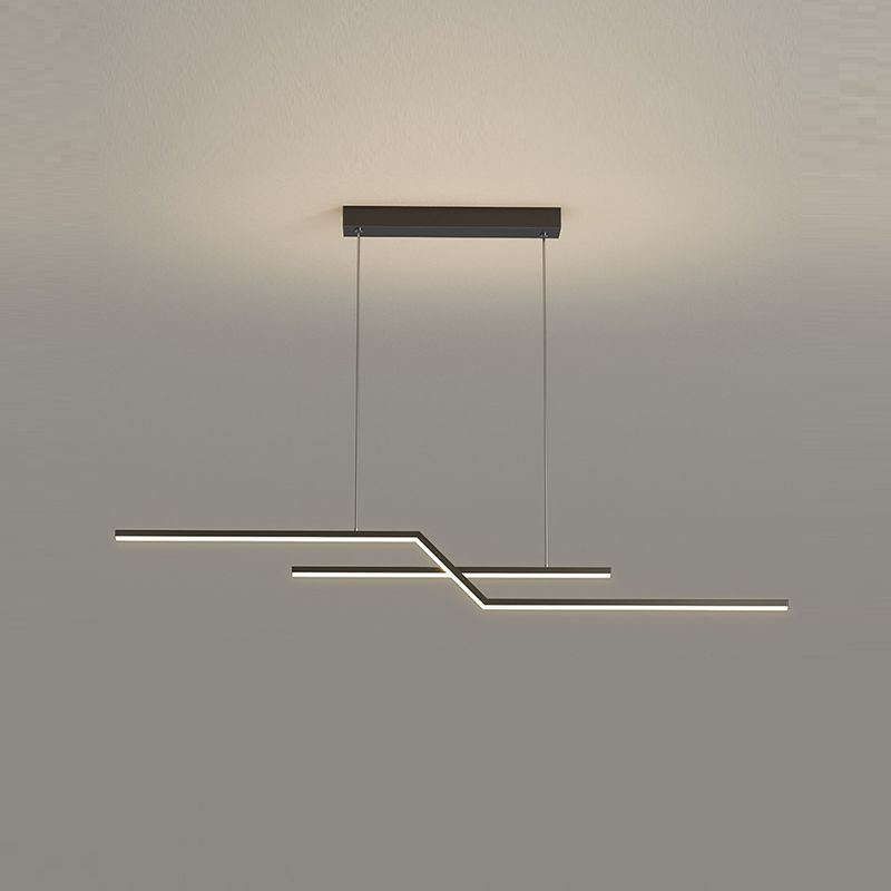 Simple LED Island Light Modern Island Hanging Light with Silica Gel Shade for Dining Room