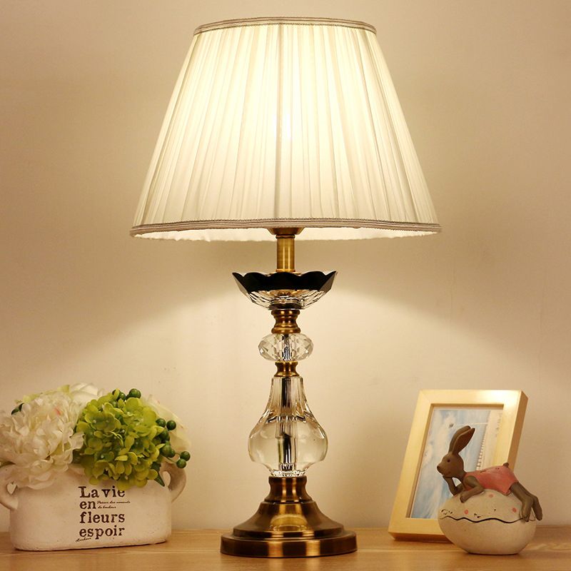 Zeitgenössischer 1 Glühbirnen -Task Lighting White Flare Lesebuchbuch Licht mit Stoffton