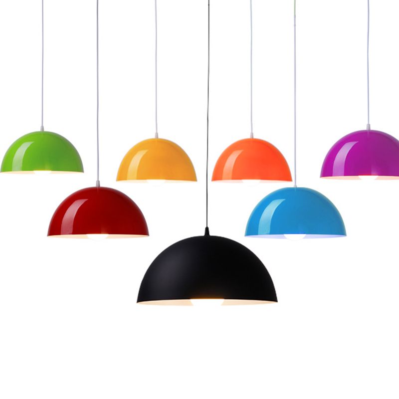 Luz colgante de metal estilo nórdico macron color colgante de colgante semicirclel luz colgante para cocina