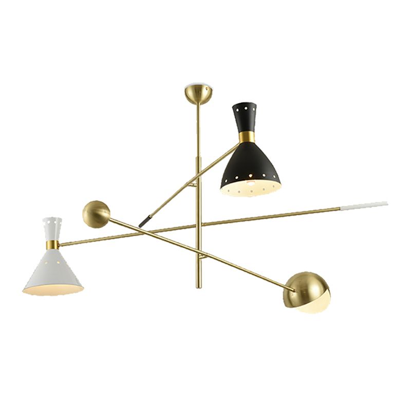 Metalen geometrische vorm kroonluchter moderne led kroonluchter lamp voor slaapkamer