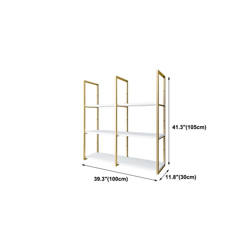 Etagere Bookcase with Wall Mounted Shelves Metal Bookshelf for Home Office