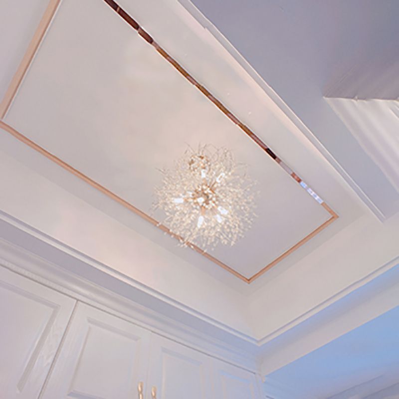 Glowworm Chandelier Light Fixtures Modern Multi-Head Hanging Pendant Lamps for Living Room