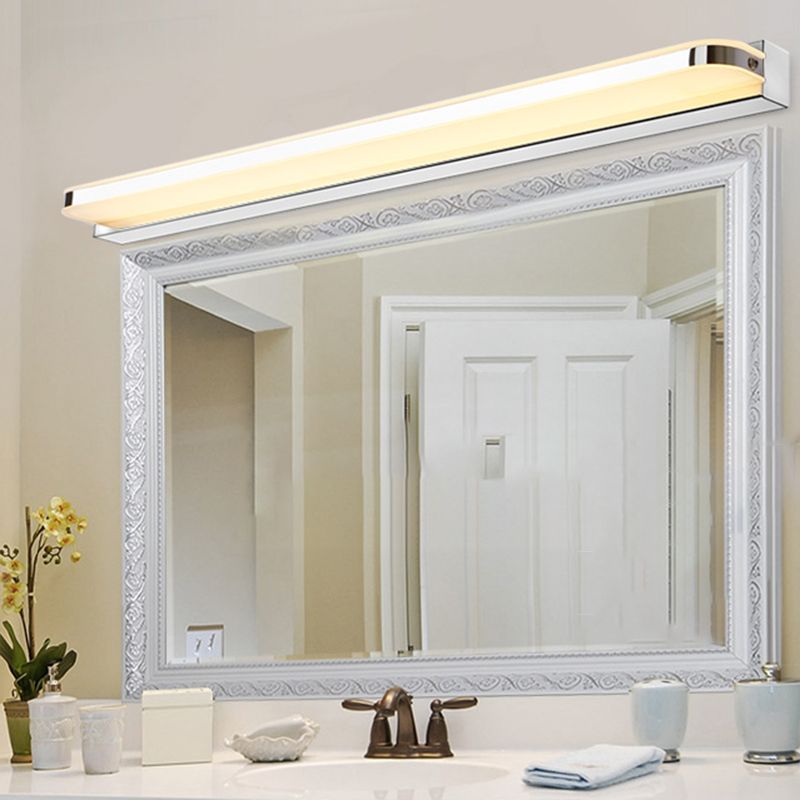 Simple LED Mirror Front Light Modern Vanity Light with Acrylic Shade for Bathroom
